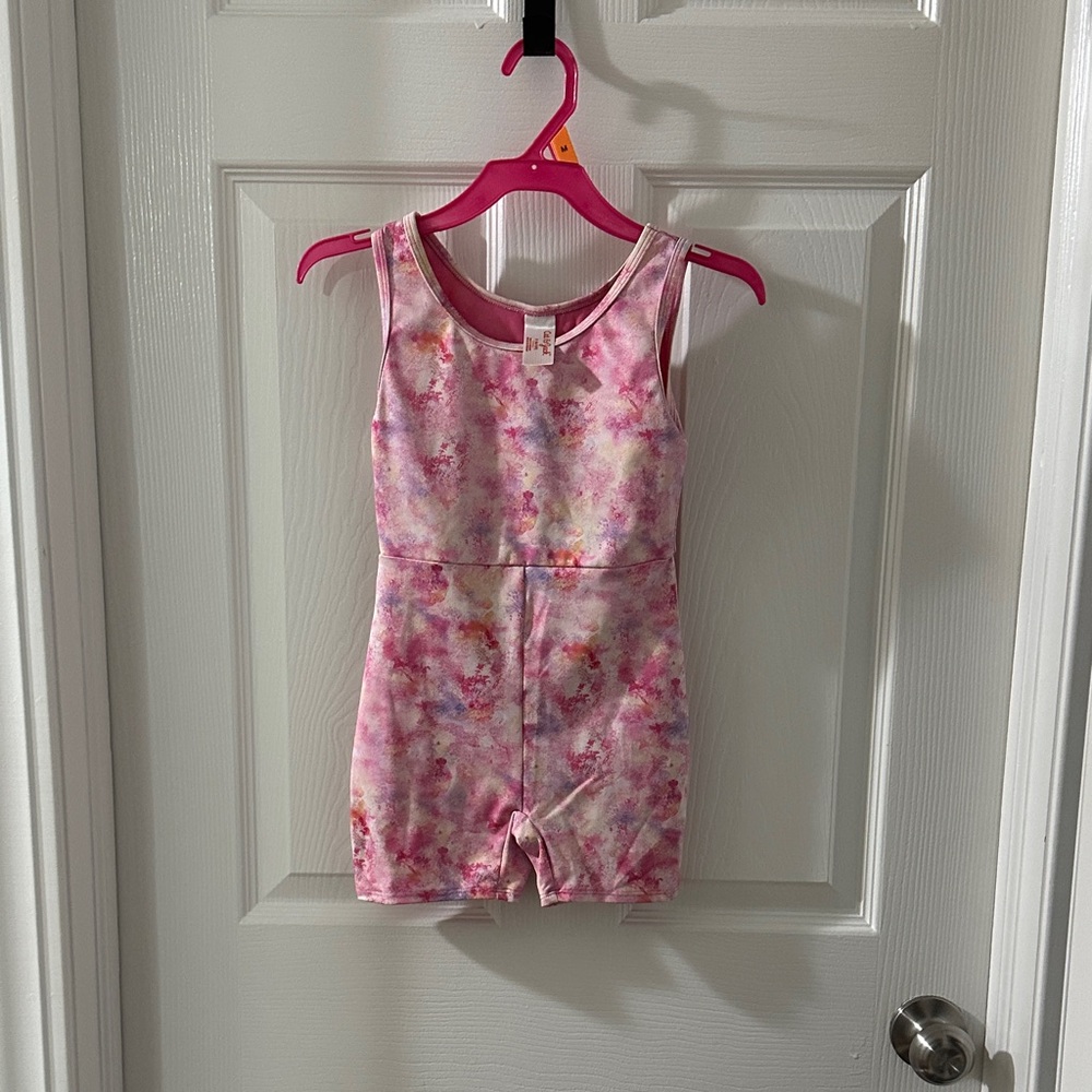 Pink Tie-Dye girl leotard